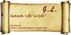 Gutsch László névjegykártya